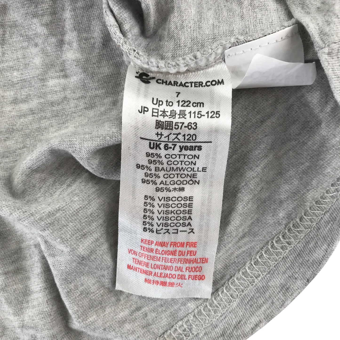 Character t-shirt 6-7 years grey Garfield graphic design