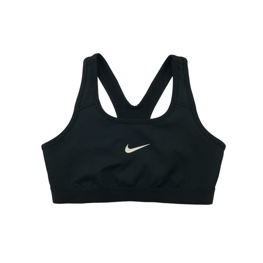 Nike Sports Bra 11-12 Years Black Plain with Nike Logo