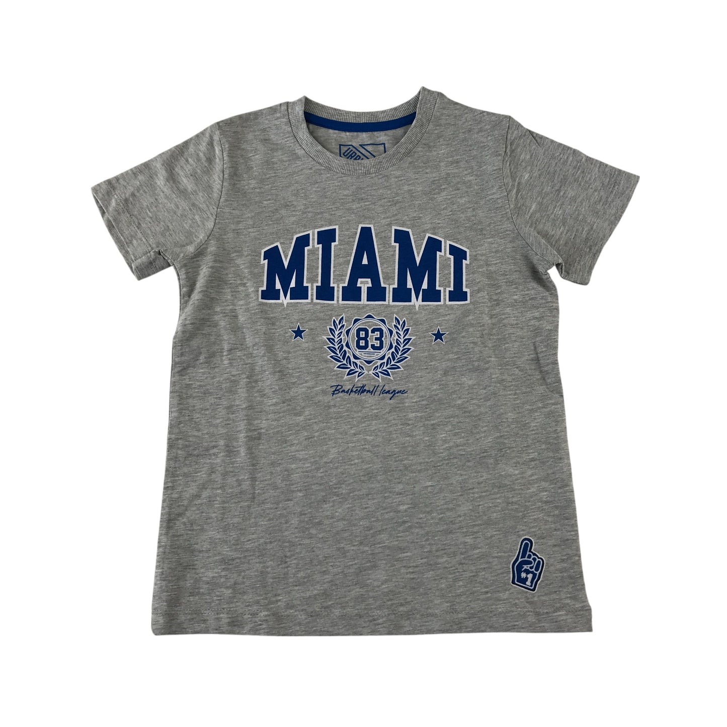Matalan t-shirt 6-7 years grey Miami graphic design