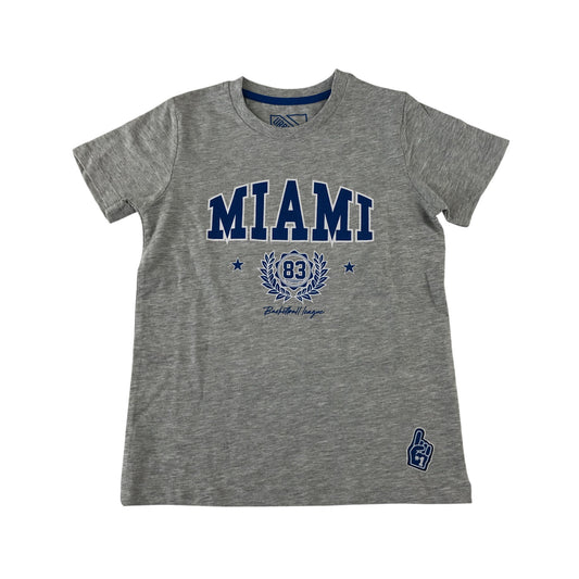 Matalan t-shirt 6-7 years grey Miami graphic design