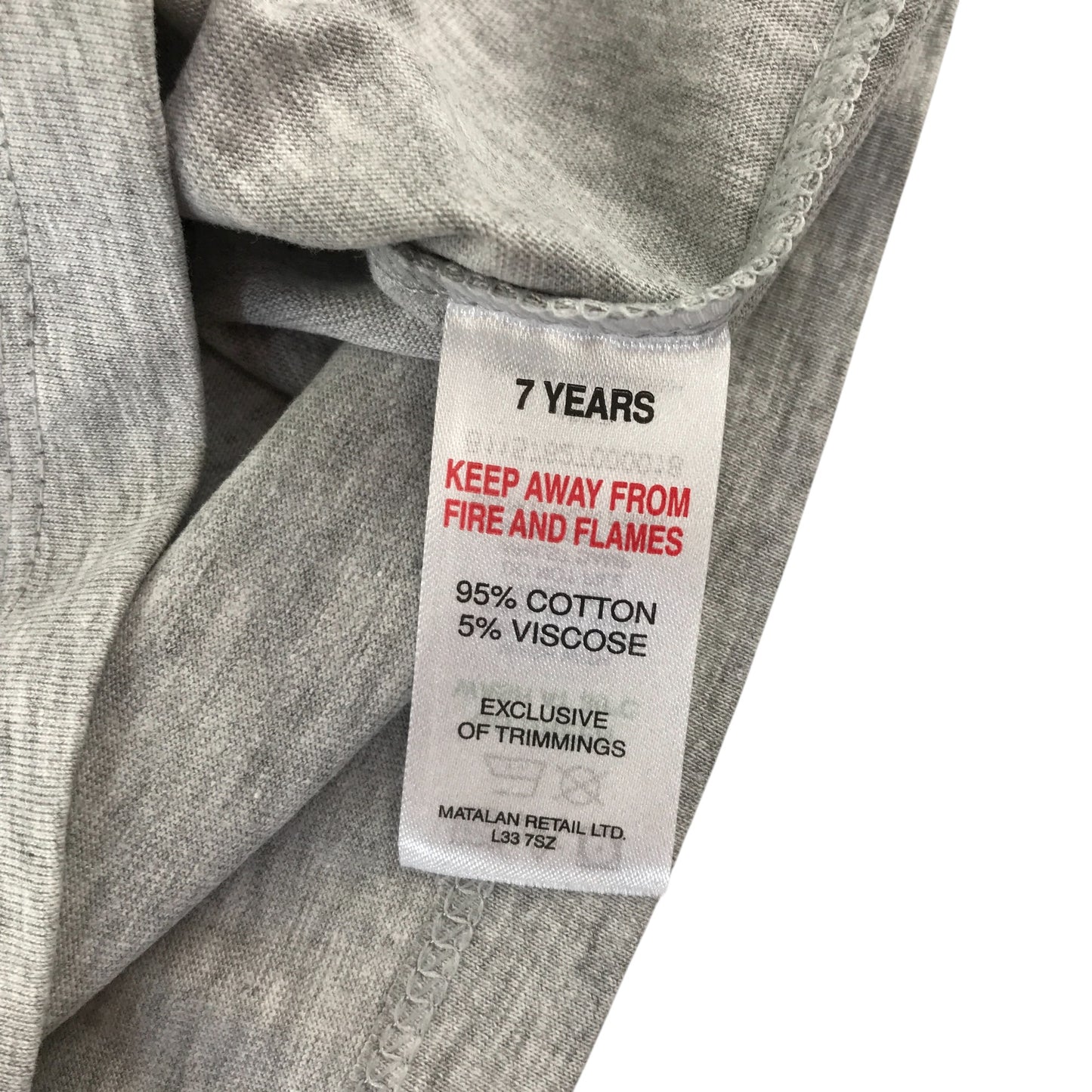 Matalan t-shirt 6-7 years grey Miami graphic design