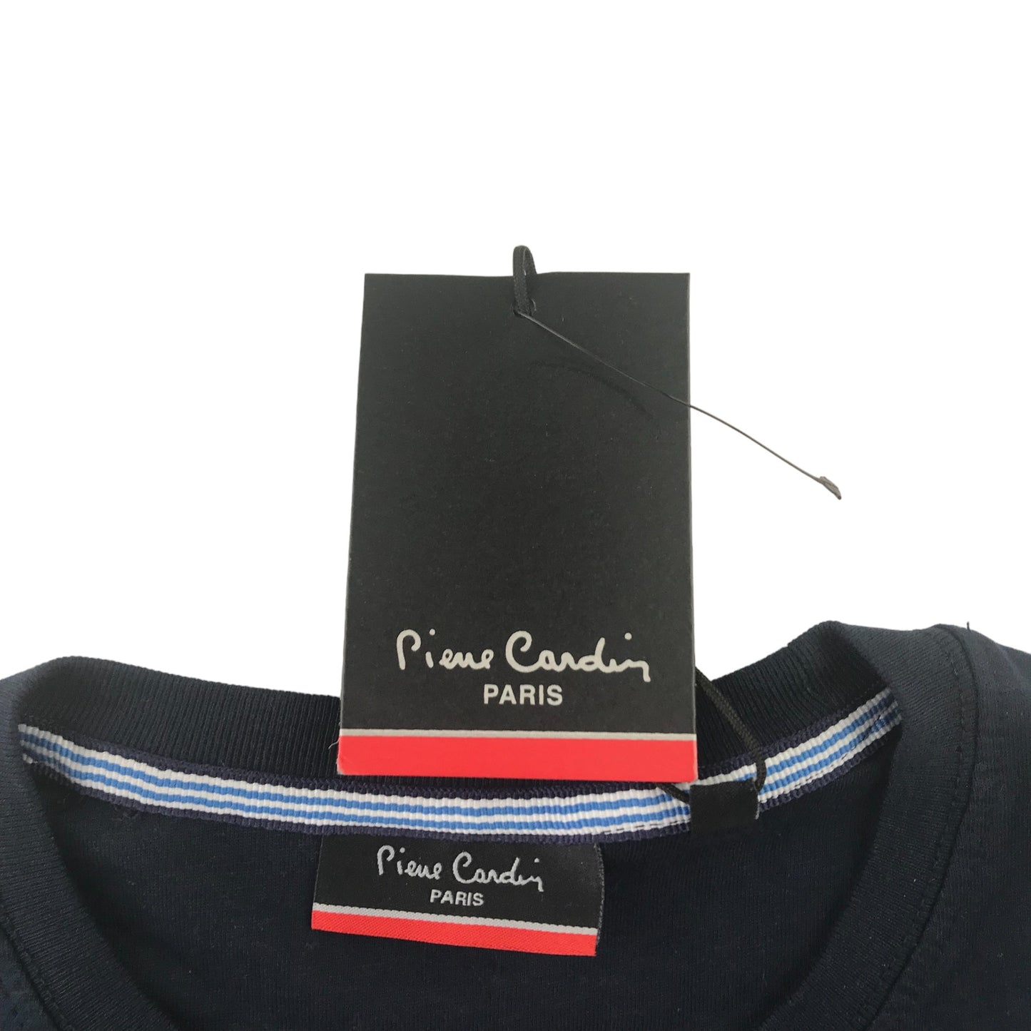 Pierre Cardin T-shirt Size Small Navy Blue Plain Short Sleeve Cotton