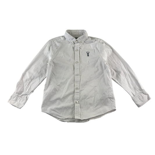 Next shirt 4-5 years white button up with logo