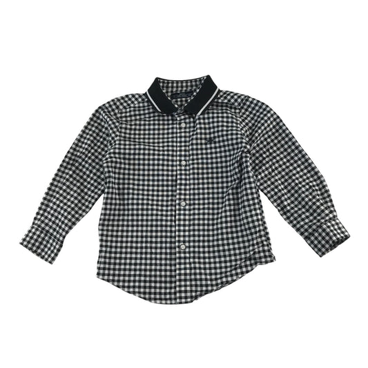 Matalan shirt 4-5 years black and white checked button up