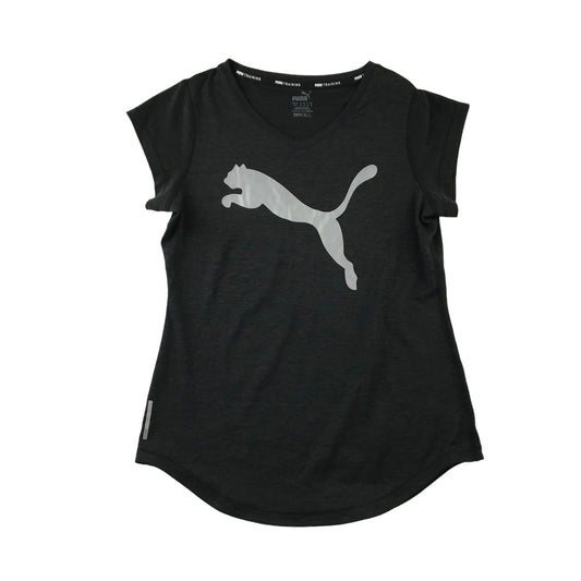 Puma sport top size UK 10 charcoal short sleeve T-shirt