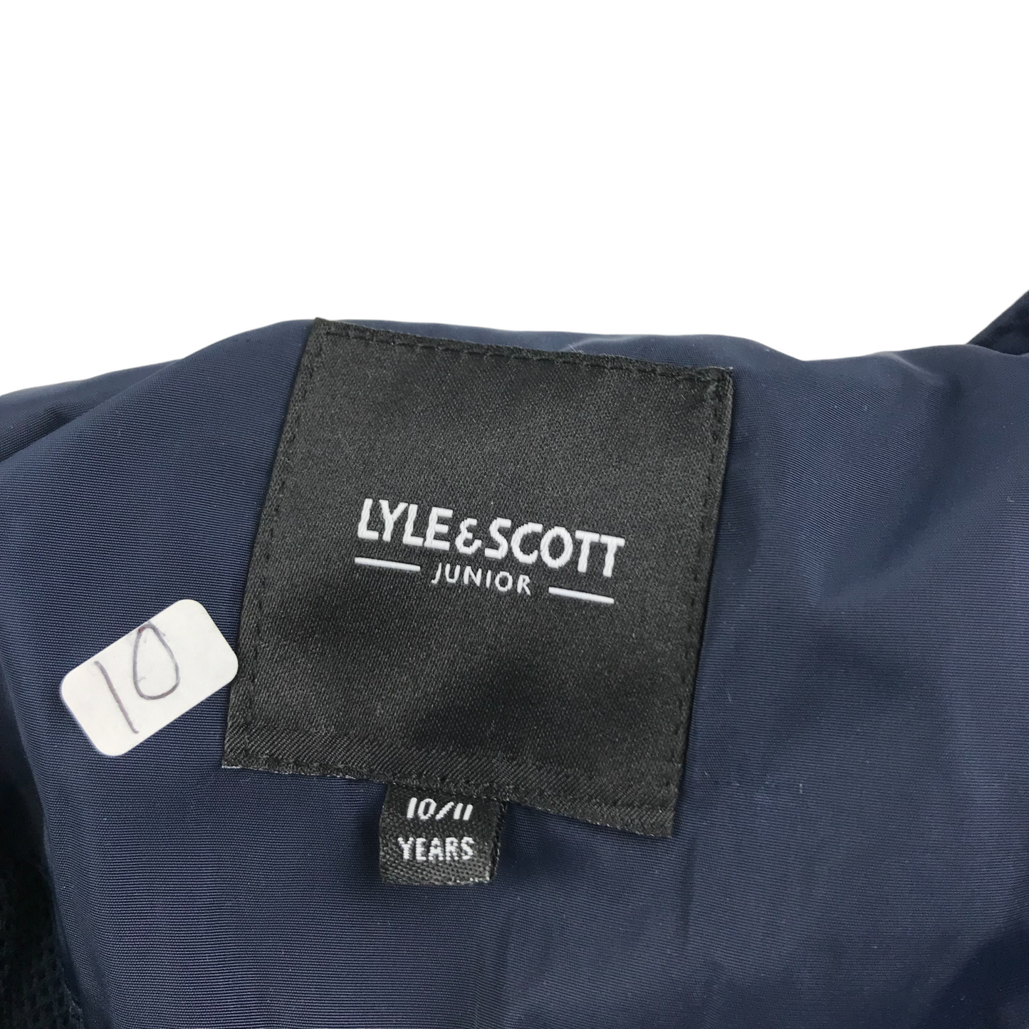 Lyle and Scott Jacket Age 10 Navy windbreaker bomber style with hood