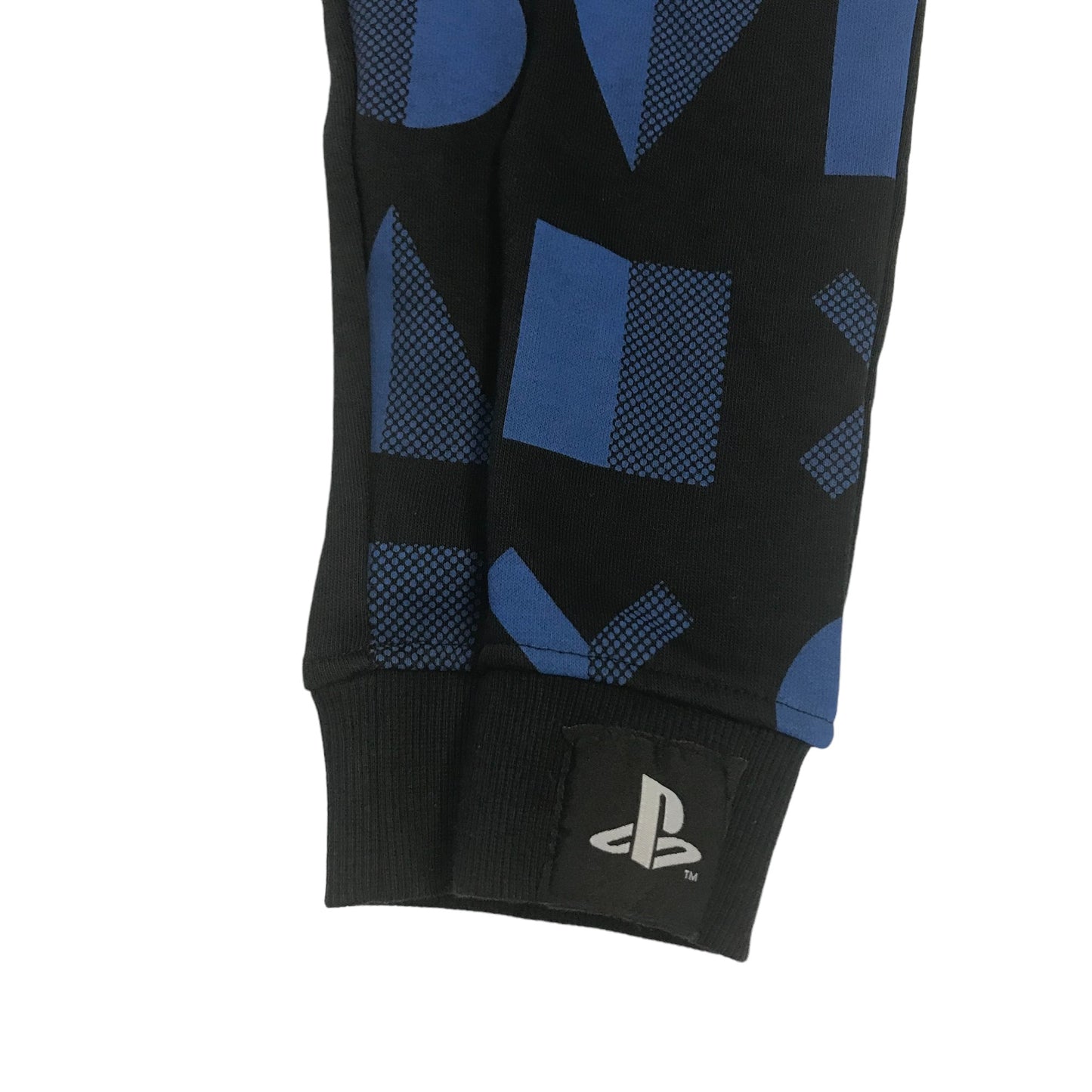 M&S Onesie Age 9 Black and Blue PlayStation Hooded Jumpsuit