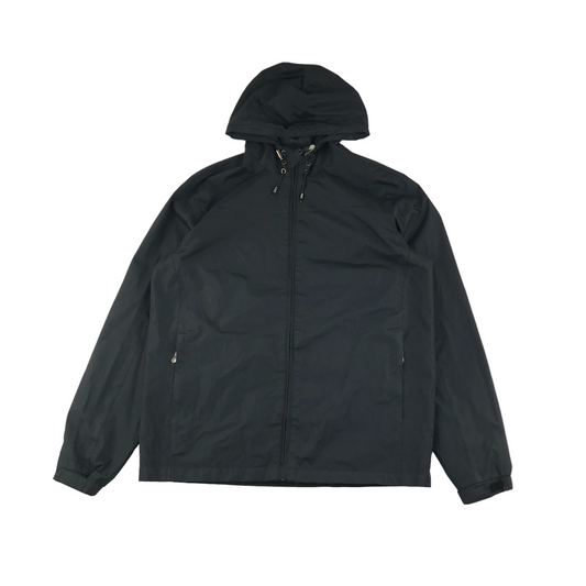 Black Jacket Size XL full zipper hooded windbreaker