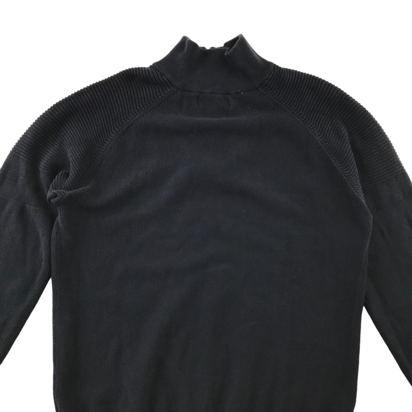 Next jumper men size S navy blue long sleeve half zipper cotton