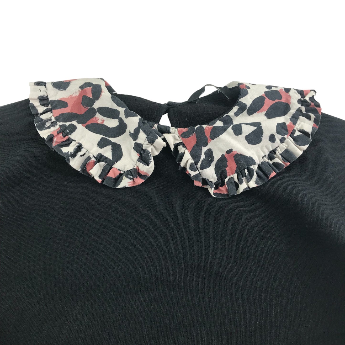 George sweater 7-8 years black spotted platter collar