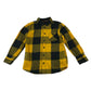 John Lewis shirt 7-8 years yellow and black checked button up cotton