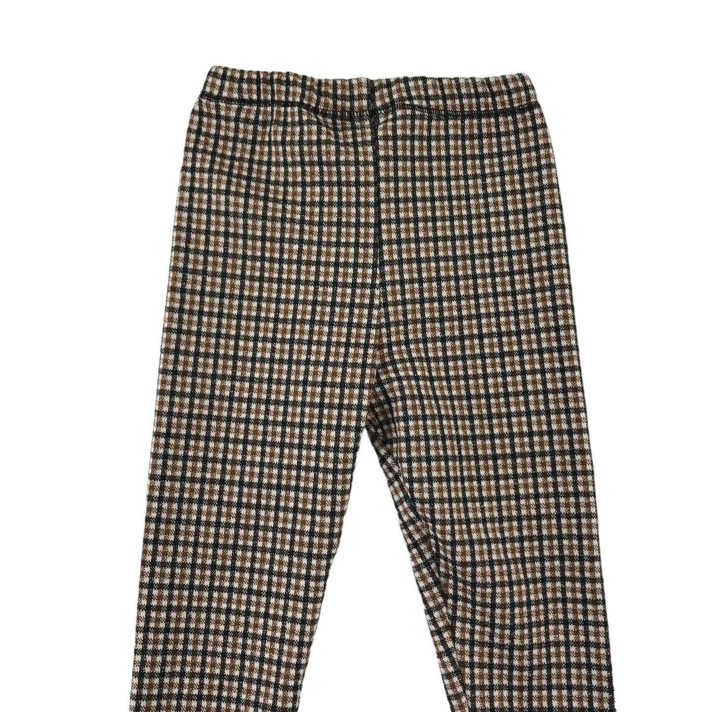 Zara leggings 4-5 years brown check pattern