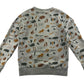 Tape A L'oeil sweater 7-8 years grey nature prints