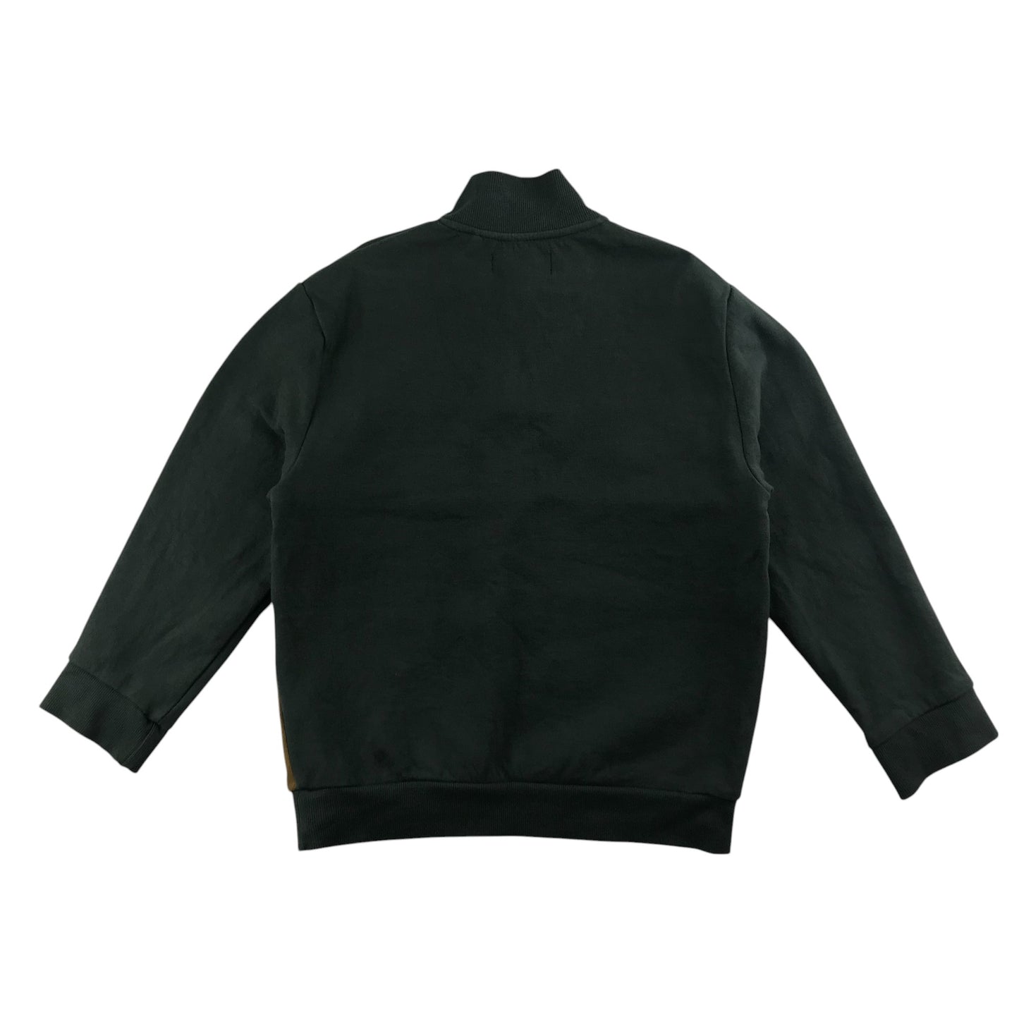 Next sweater 7-8 years brown and dusty green panelled mock neck cotton