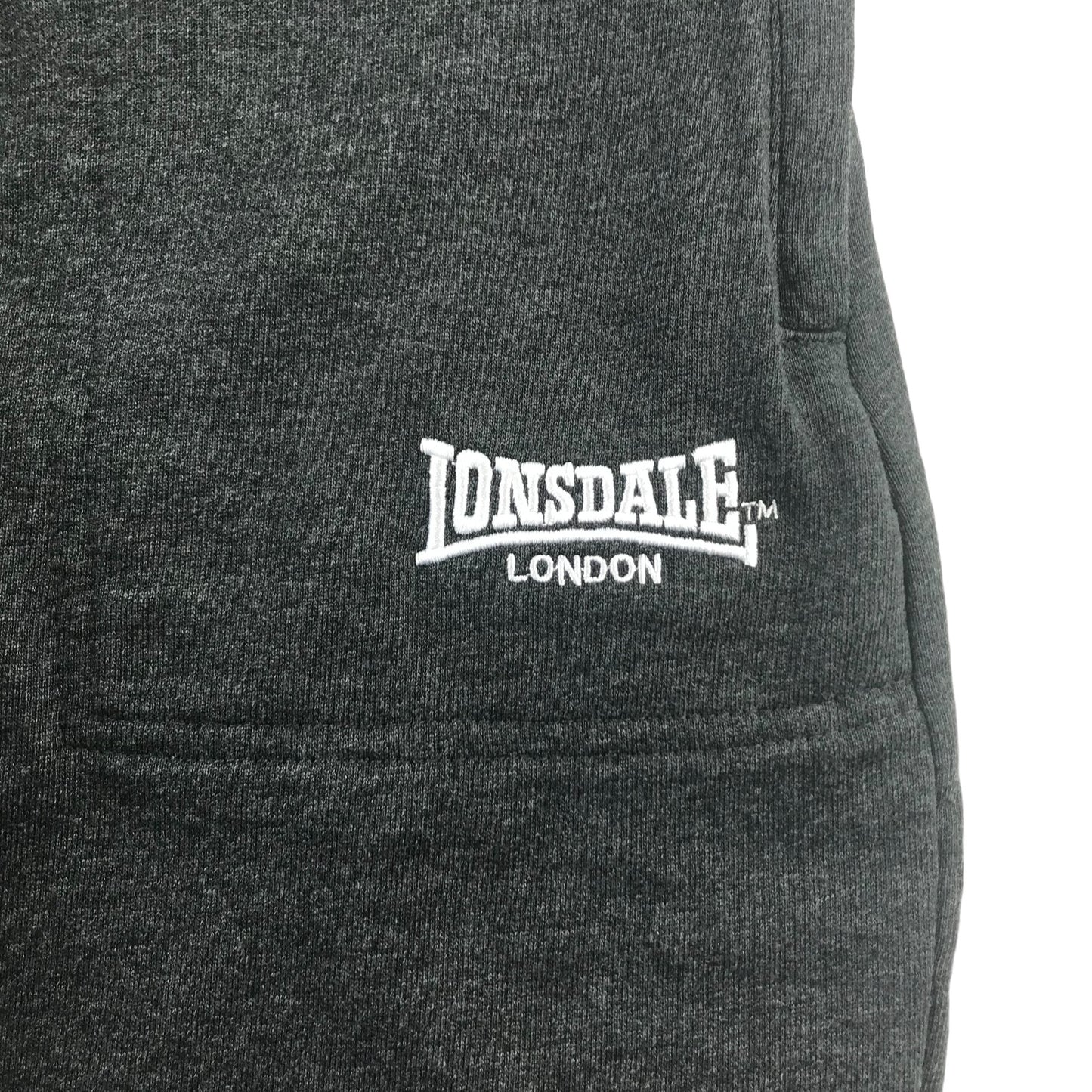 Lonsdale Jersey Short Adult XS Grey Plain With White Logo