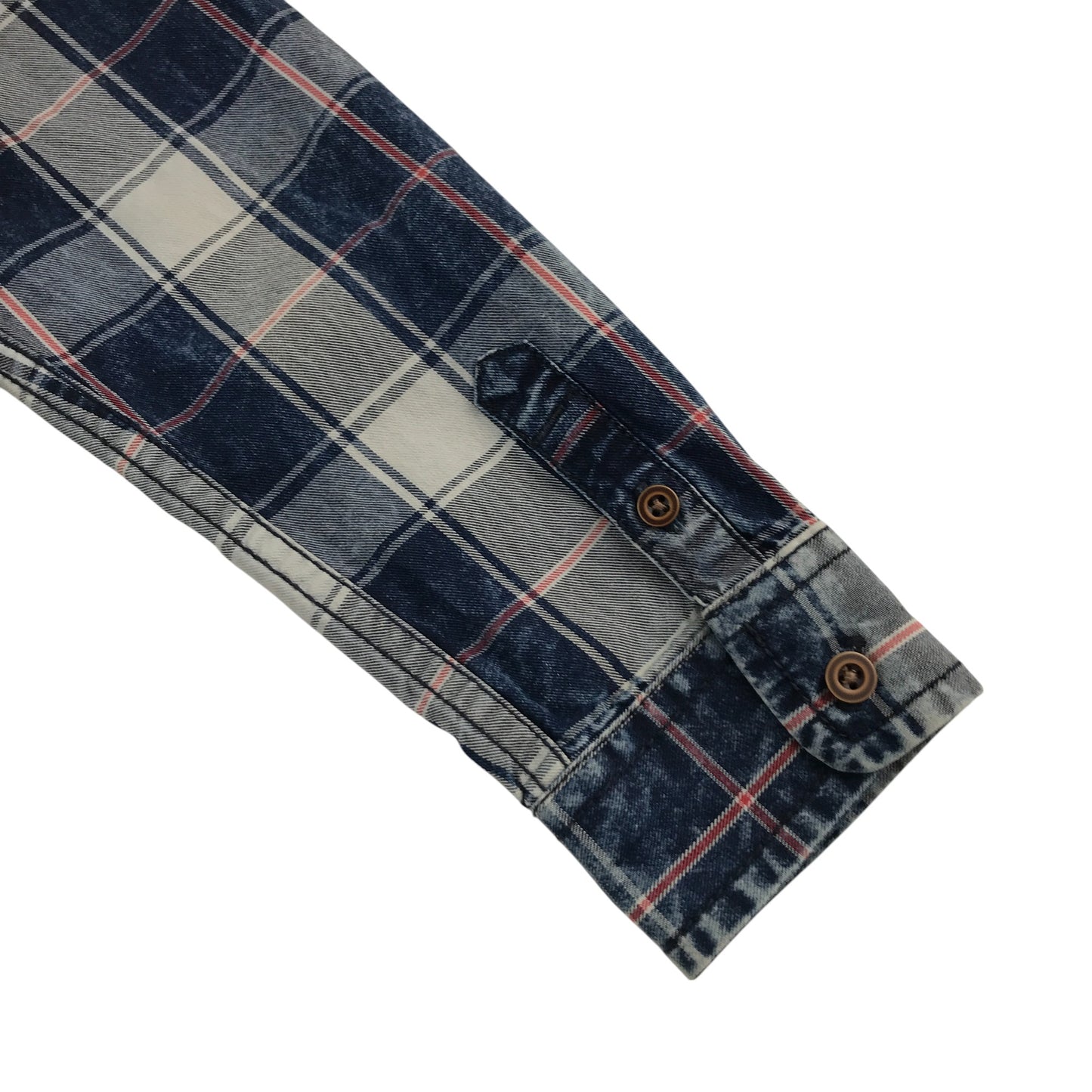Next shirt 8-9 years grey navy and red checked button up cotton