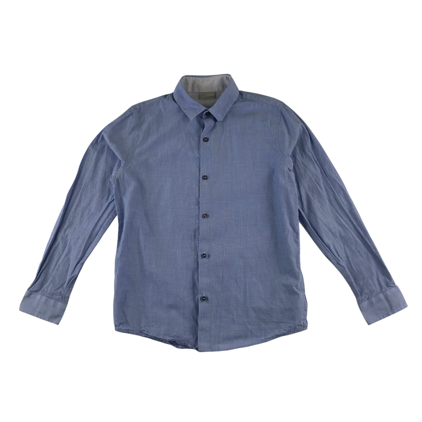 Next shirt 9-10 years blue plain button up cotton
