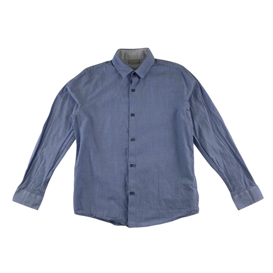 Next shirt 9-10 years blue plain button up cotton