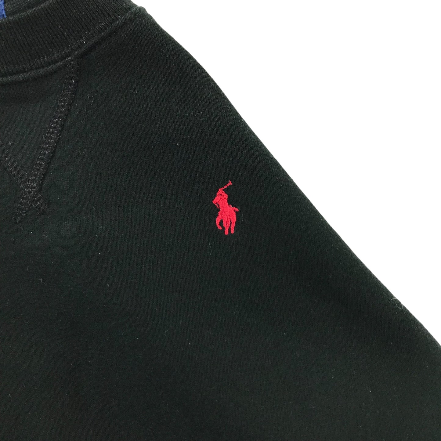 Ralph Lauren Sweatshirt 6 years Black Plain with Red Logo