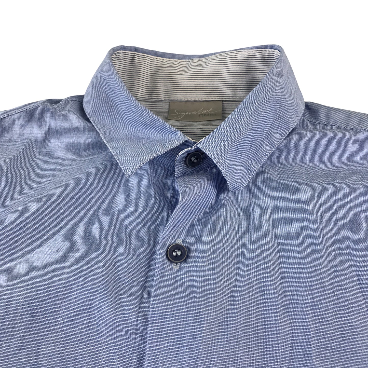 Next shirt 9-10 years blue plain button up cotton