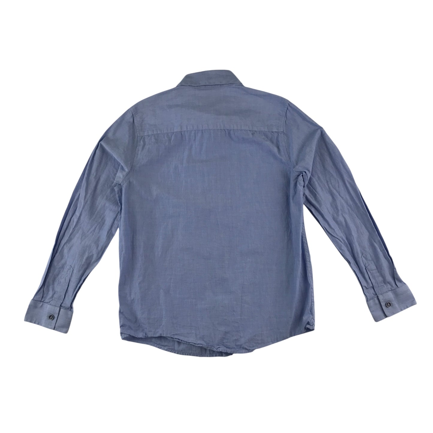 Next shirt 9-10 years blue plain button up cotton