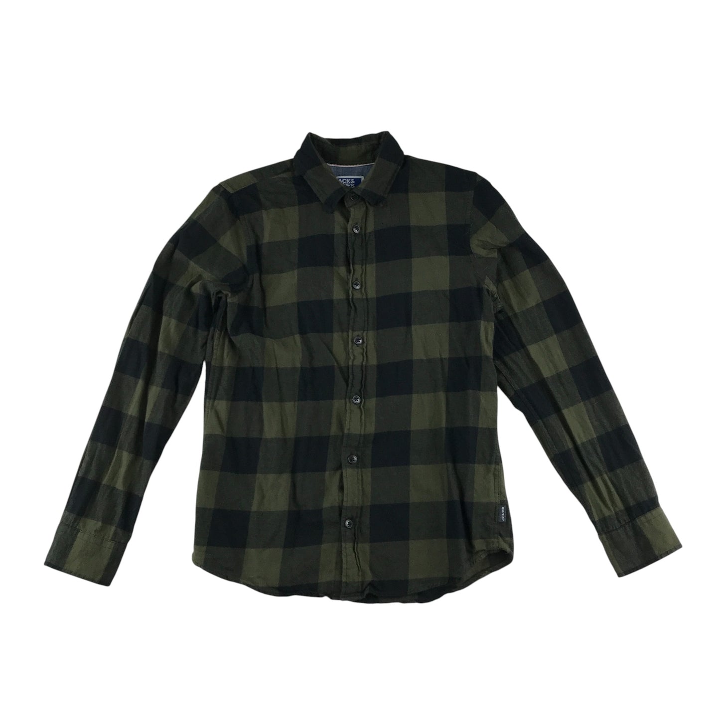 Jack&Jones shirt 11-12 years khaki and black checked button up cotton