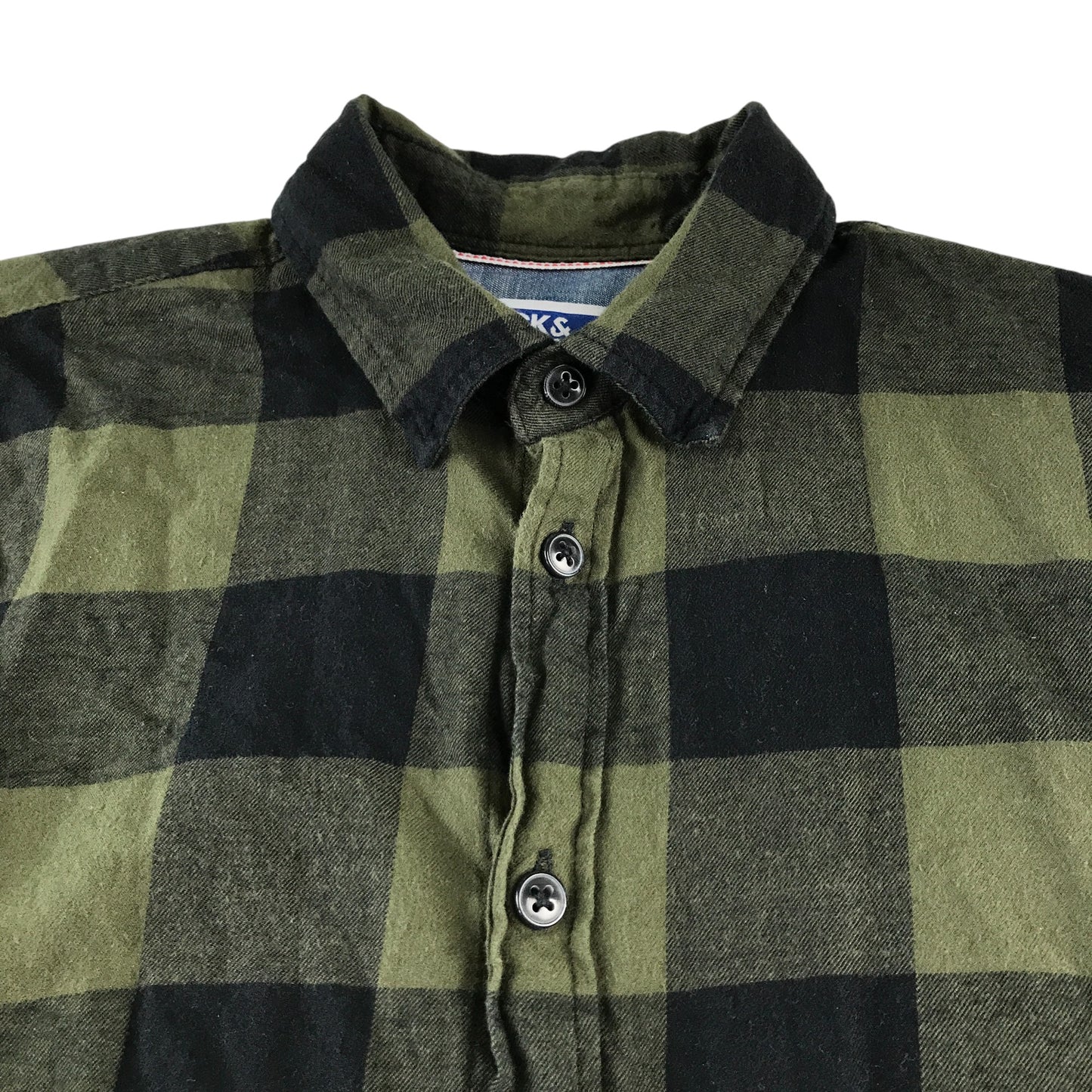 Jack&Jones shirt 11-12 years khaki and black checked button up cotton