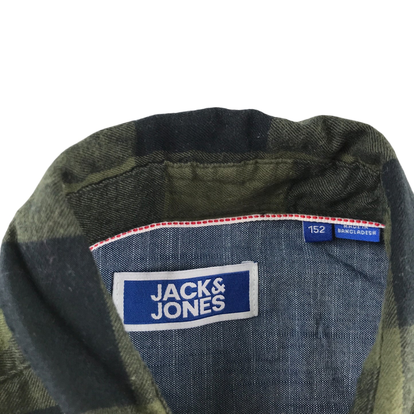 Jack&Jones shirt 11-12 years khaki and black checked button up cotton