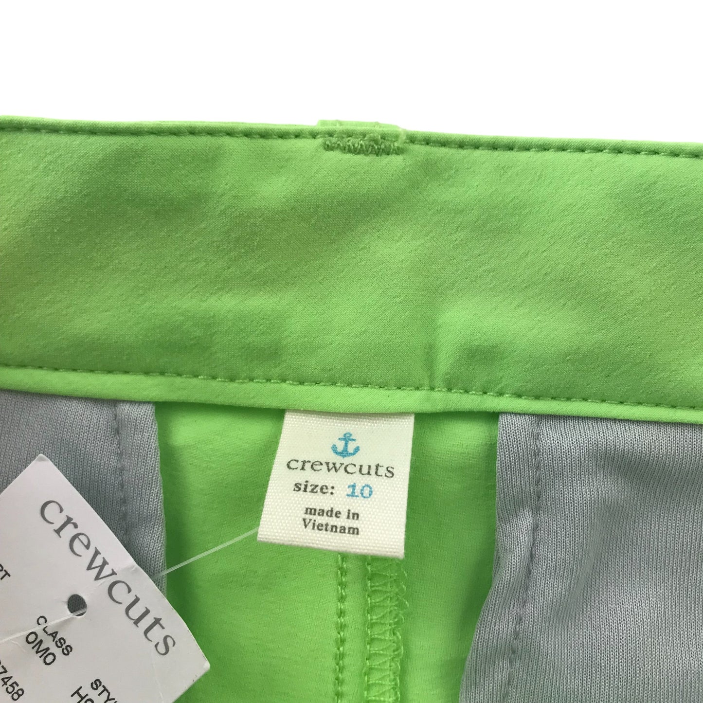 Crewcuts Golf Short Age 10 Lime Chino Style