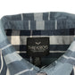 Threadboys shirt 11-12 years greyish blue and white checked button up cotton
