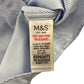 M&S shirt 11-12 years light blue plain button up cotton