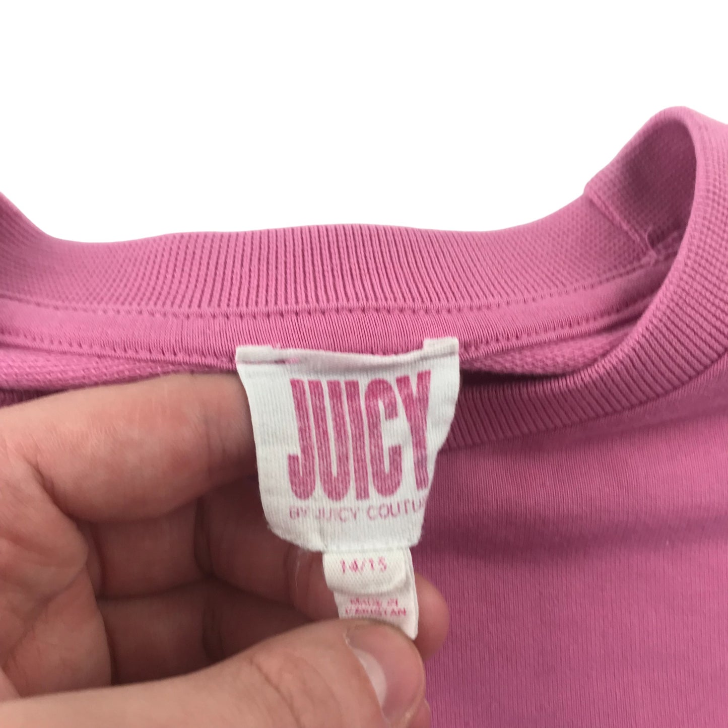 Juicy Couture Sweater and Joggers Set Age 14-15 Pink Crop Sweater and Cuffed Leg Joggers