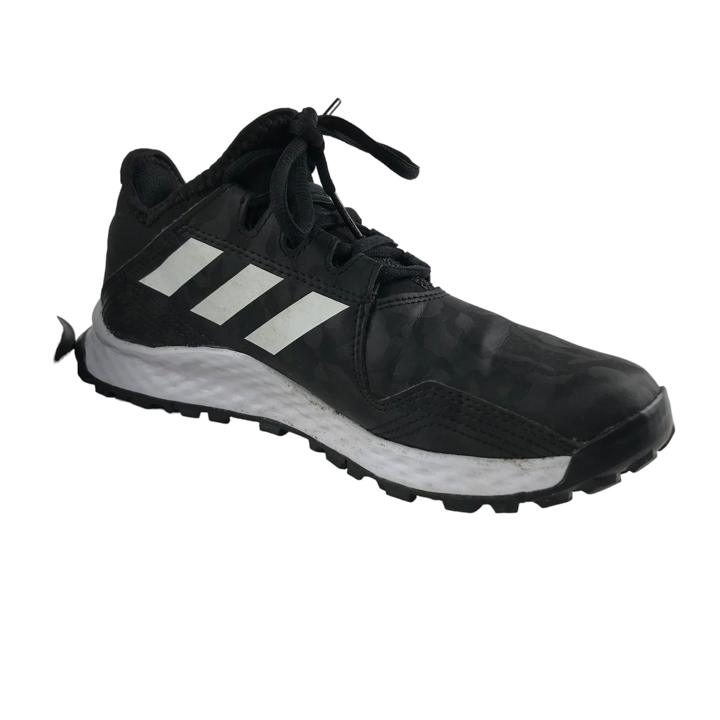 Adidas Trainers Shoe Size 5 Black Camo Pattern with Laces