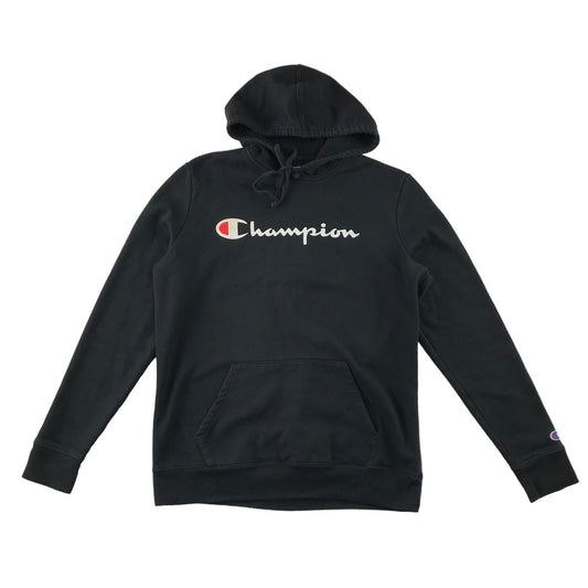 Champion adult size M black plain pull over with logo