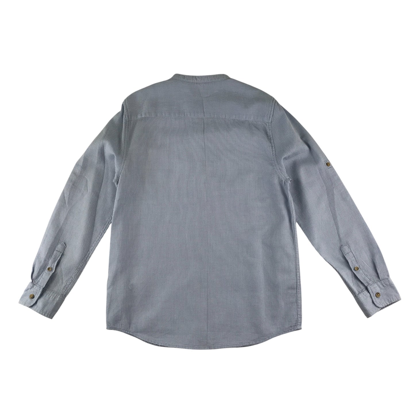 Zara shirt 11-12 years light blue button up round neckline cotton