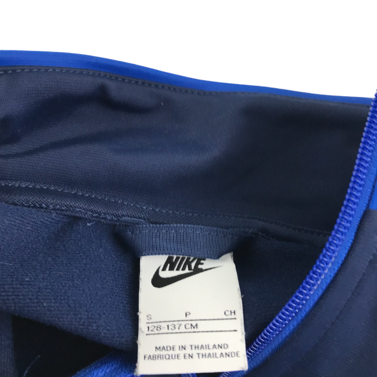 Nike Sweater Age 8 Navy and Blue Panelled Full Zipper