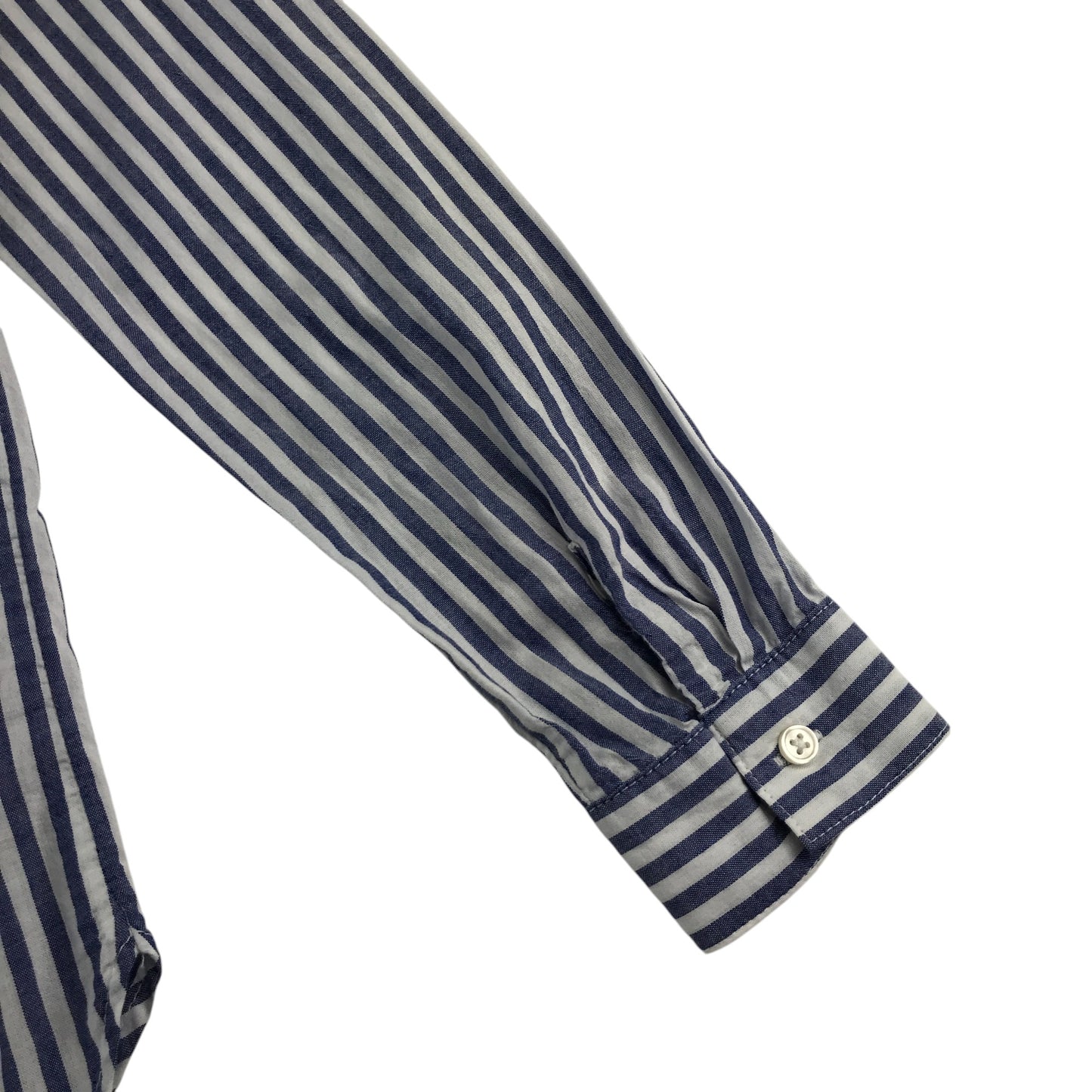 H&M shirt 12-13 years blue and white stripy button up cotton