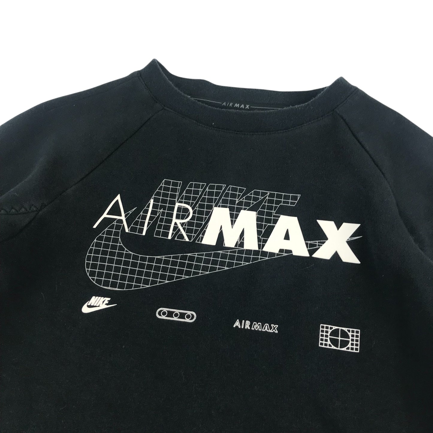 Nike Air Max sweater 9-10 years black panelled logo design