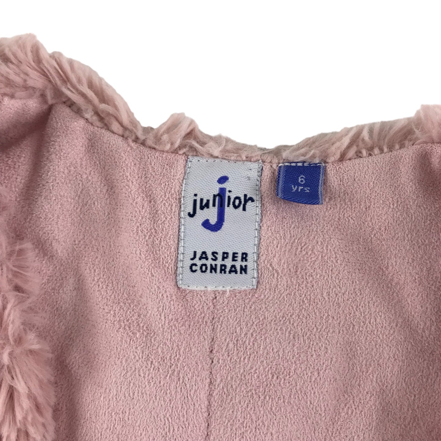 Jasper Conran Faux Fur Gilet Age 6 Pink Fluffy Cropped Sleeveless