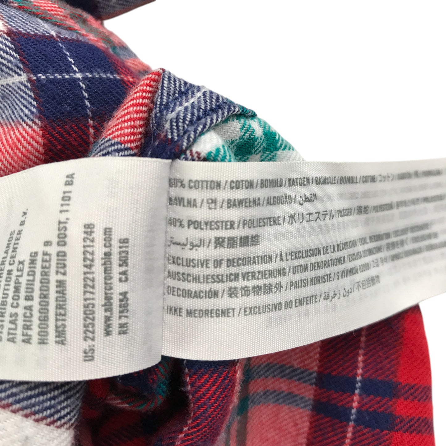 Abercrombie shirt 13-14 years red checked button up cotton
