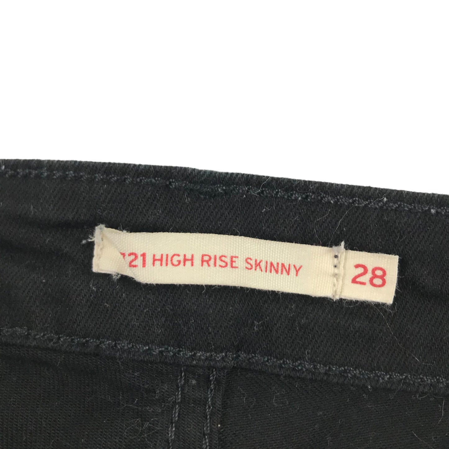 Levi's jeans size W28 black high rise skinny stretchy