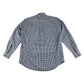 Peter Millar shirt men's L blue and white checked button up long sleeve cotton