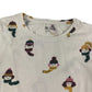 River Island T-shirt Age 10 Natural White Wintery Print Pattern Long Sleeve Cotton