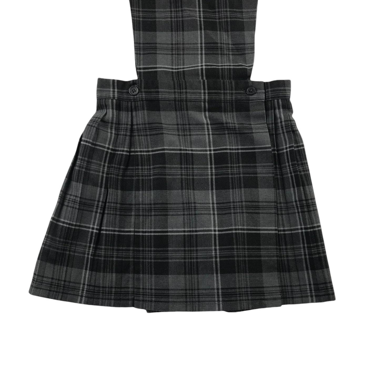 Grey Tartan School Pinafore