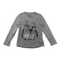 F&F Festive T-Shirt 7-8 Years Grey Penguin Sequin Graphic Cotton