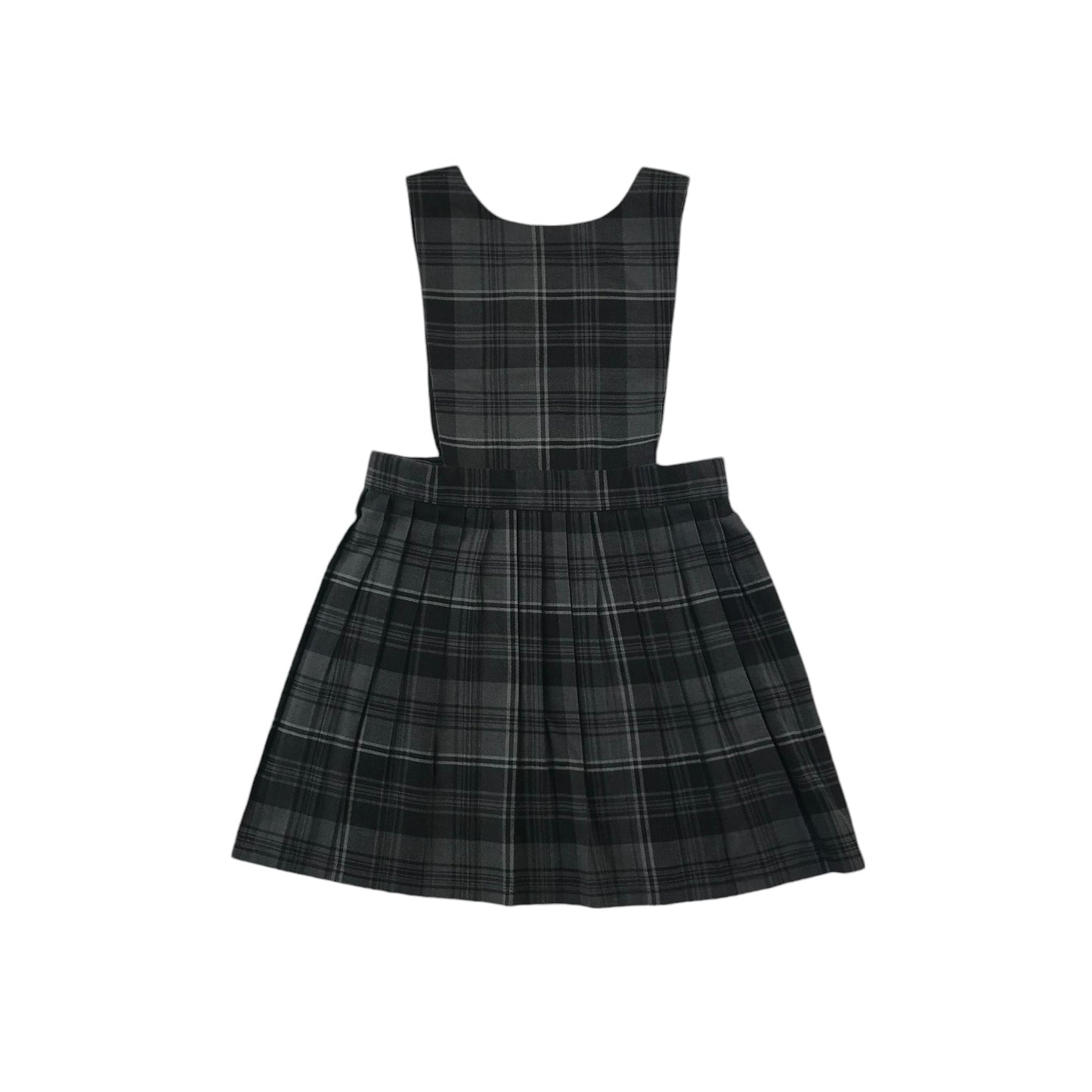 Grey Tartan School Pinafore