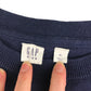 GAP jumper 12-13 years navy blue pink sequin smiley face cotton