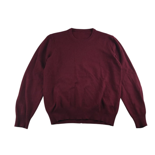 Cashmere jumper adult size XS/S 13-14 years burgundy long sleeve