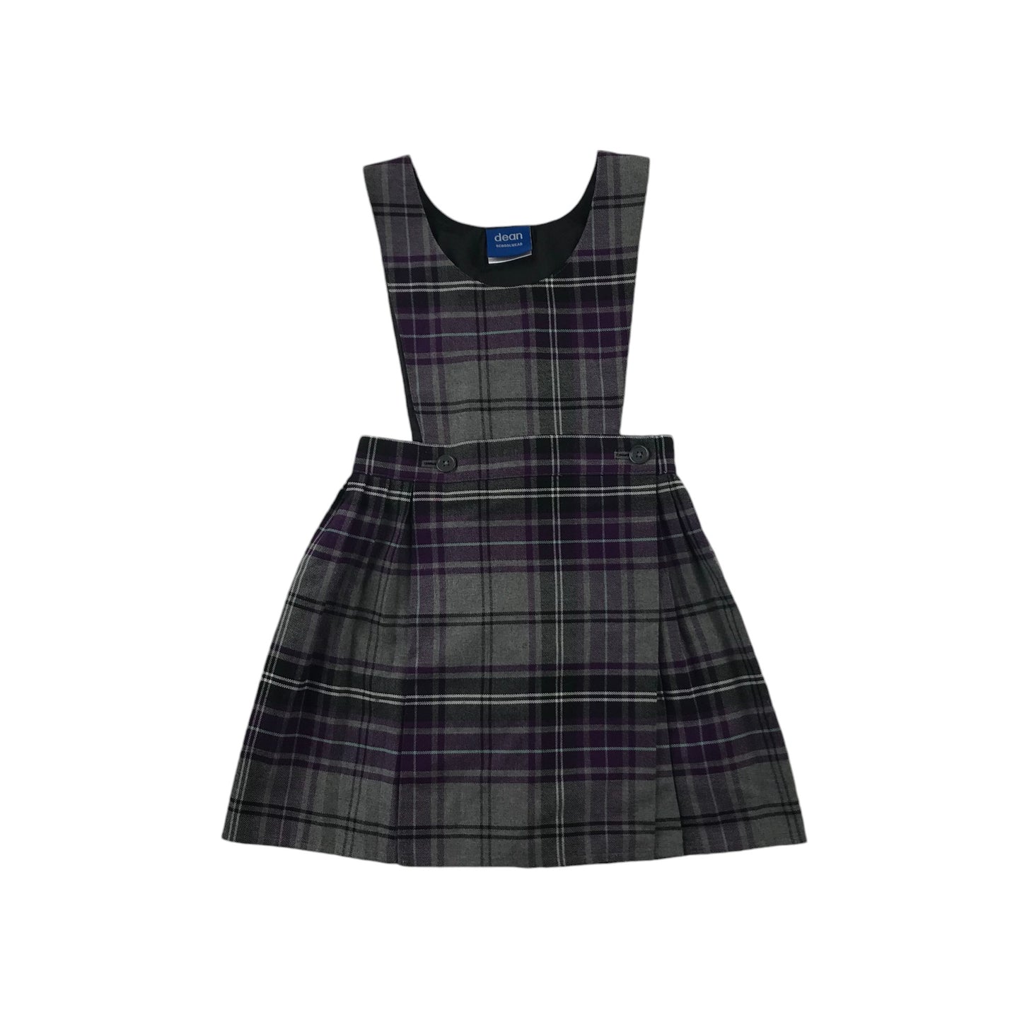 Grey and purple Tartan School Pinafore