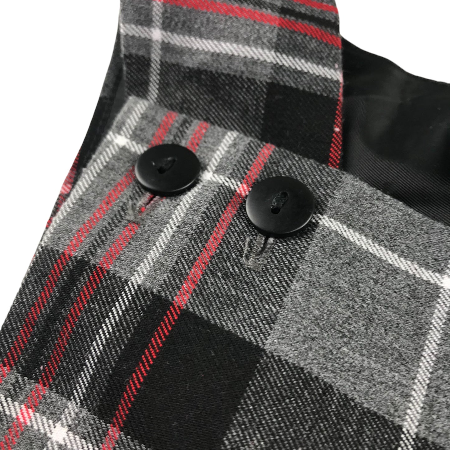 Grey and red Tartan School Pinafore